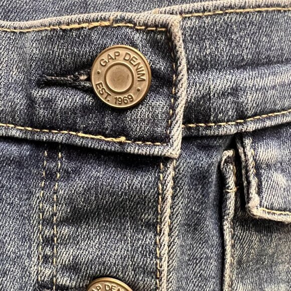 GAP Button Down Denim Skirt Size 27 - Picture 2 of 4